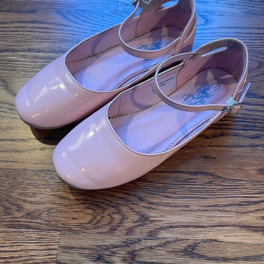 Swea Pea & Lilli Pink Elsa Dressy Flats with Strap and Buckle Size 3